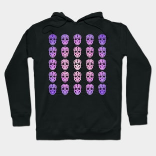 Repetition Pattern Pink/Purple Sugar Skulls Hoodie